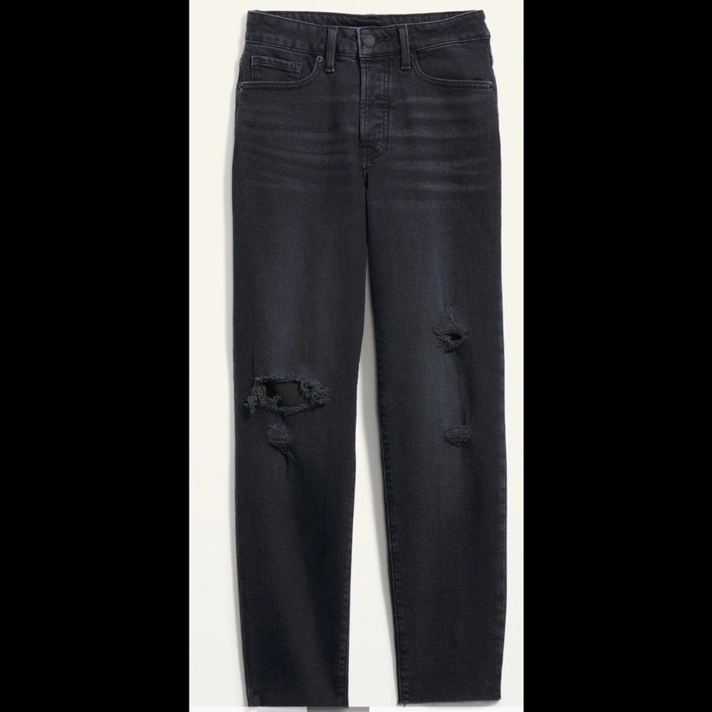 Old Navy High-Waisted O.G. Straight Button-Fly Cut-Off Jeans for Women